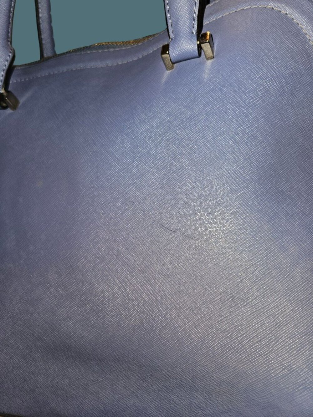 Kate Spade Blue Cameron Street Satchel Crossbody Saffriano Leather Bag - Picture 13 of 16